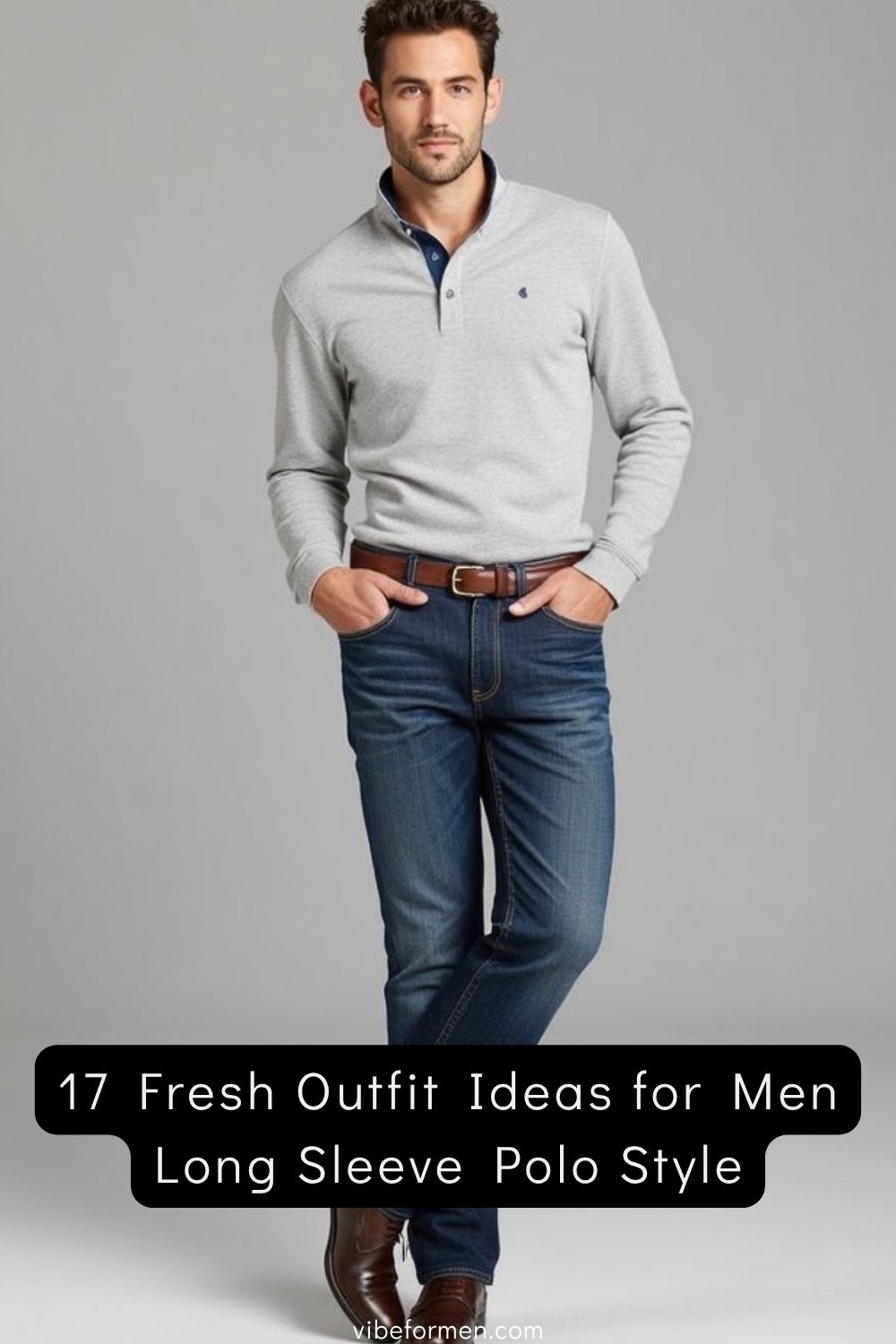 Fresh Outfit Ideas for Men Long Sleeve Polo Style