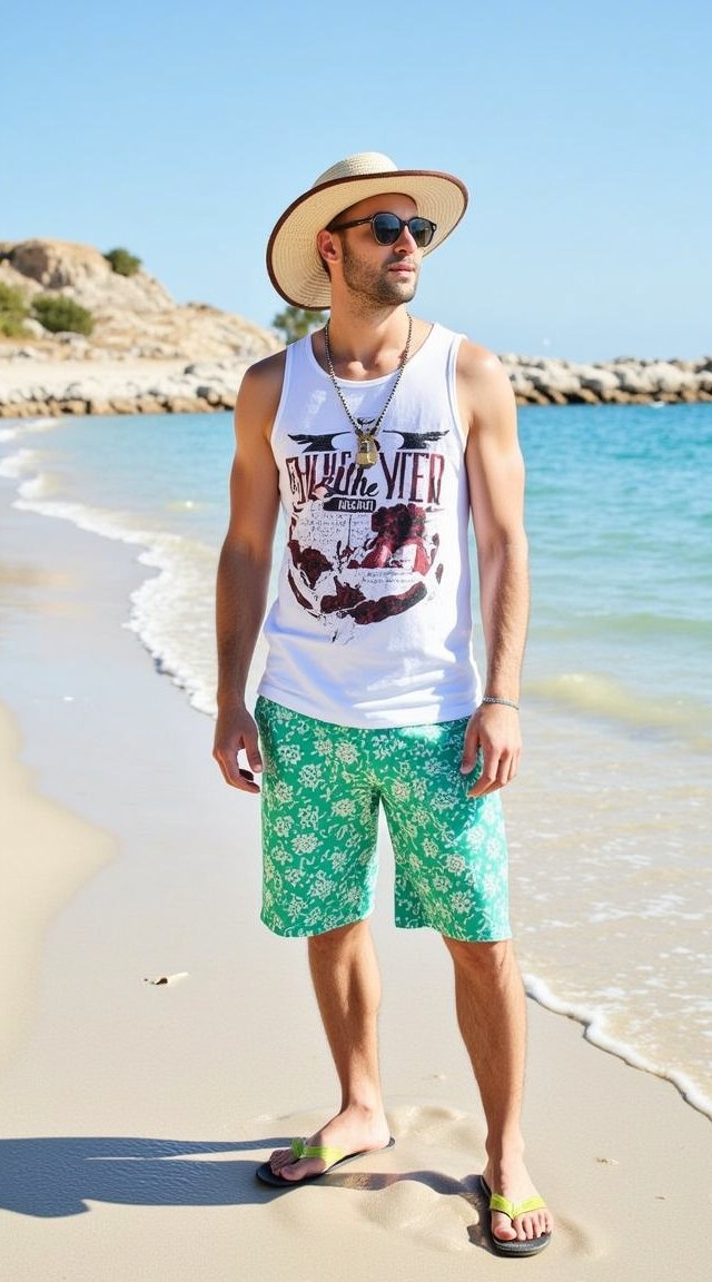 Beach-Ready Outfit With Flip-Flops