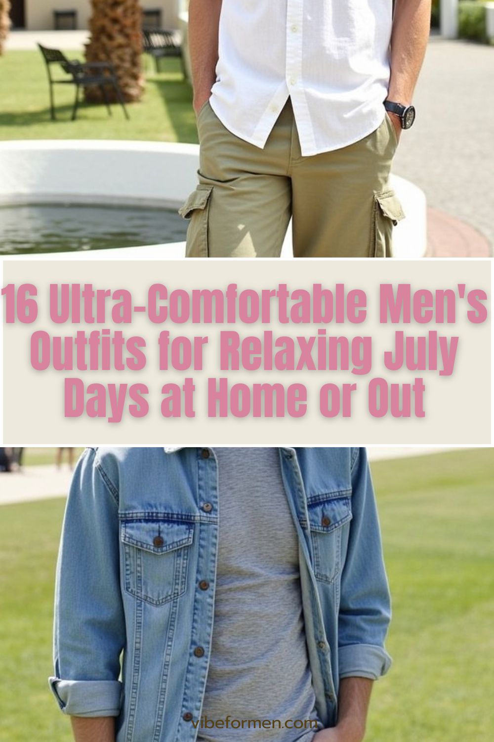 Ultra-Comfortable Men's Outfits for Relaxing July Days at Home or Out