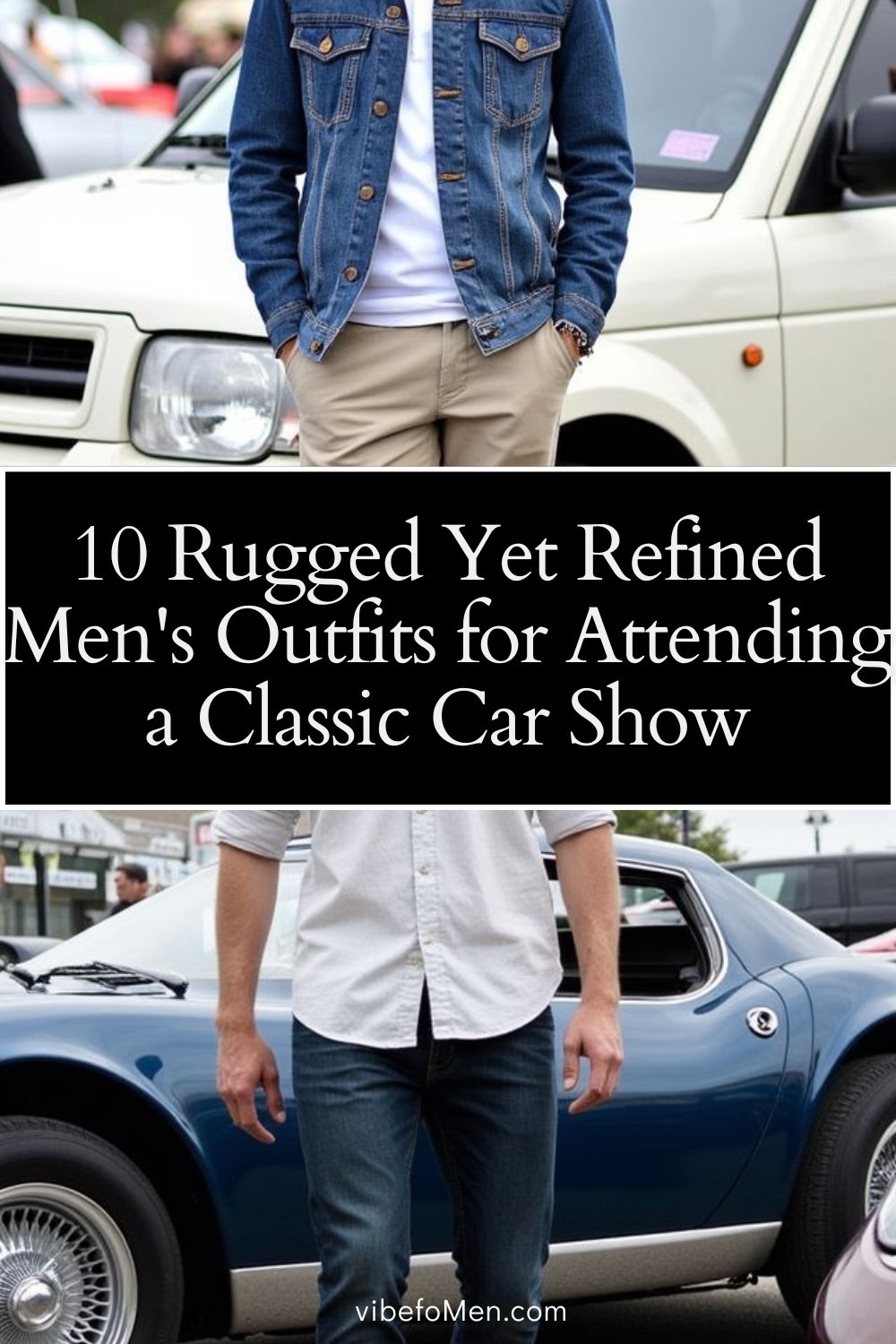 Rugged Yet Refined Men's Outfits for Attending a Classic Car Show