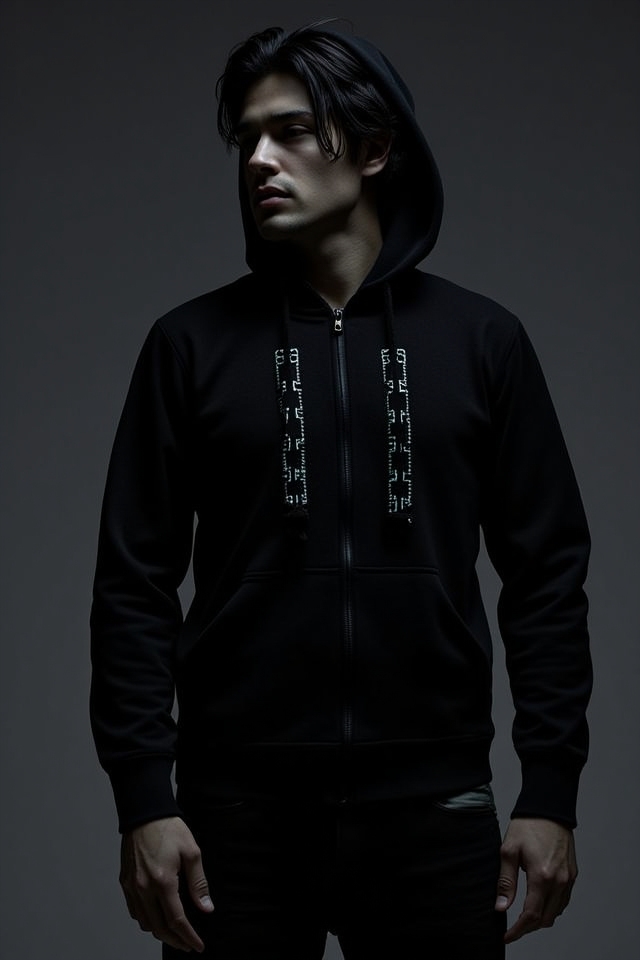 all black glow outfit