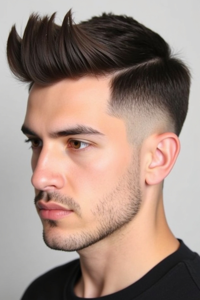 angular short textured quiff
