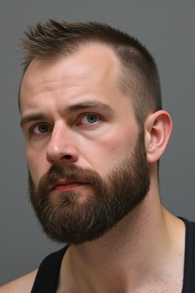 asymmetrical uneven goatee style