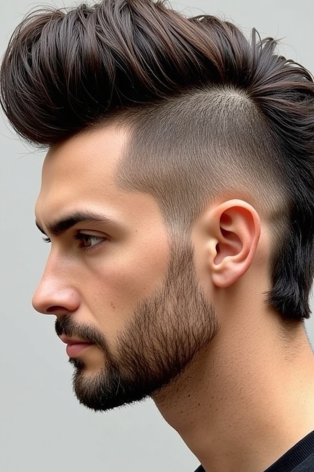 bold disconnected mullet style