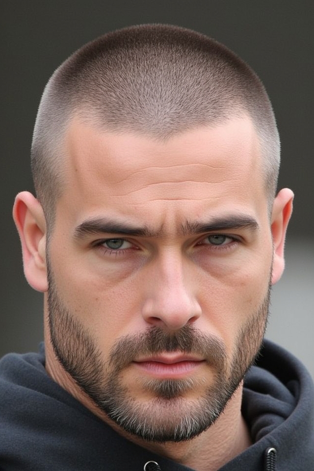 bold edged buzz cut