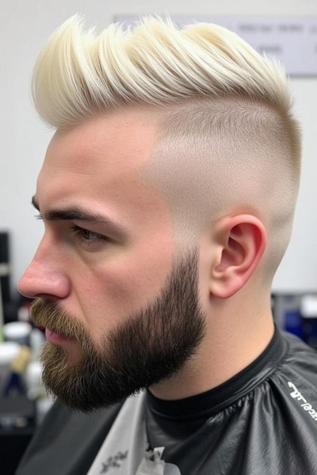 bold edgy platinum buzz
