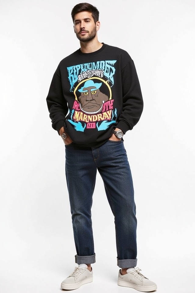 bold graphic sweatshirt statement