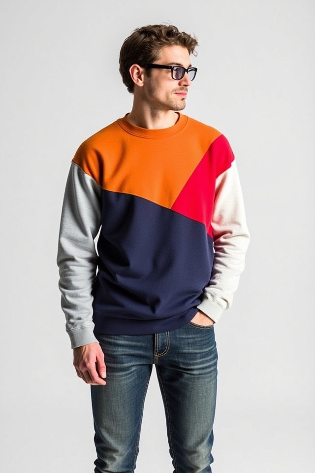 bold modern color blocked ensemble