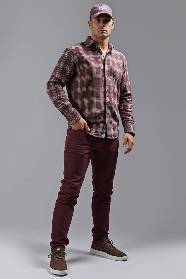 bold plaid fall outfit
