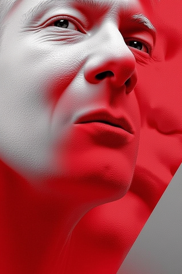bold red white contrast
