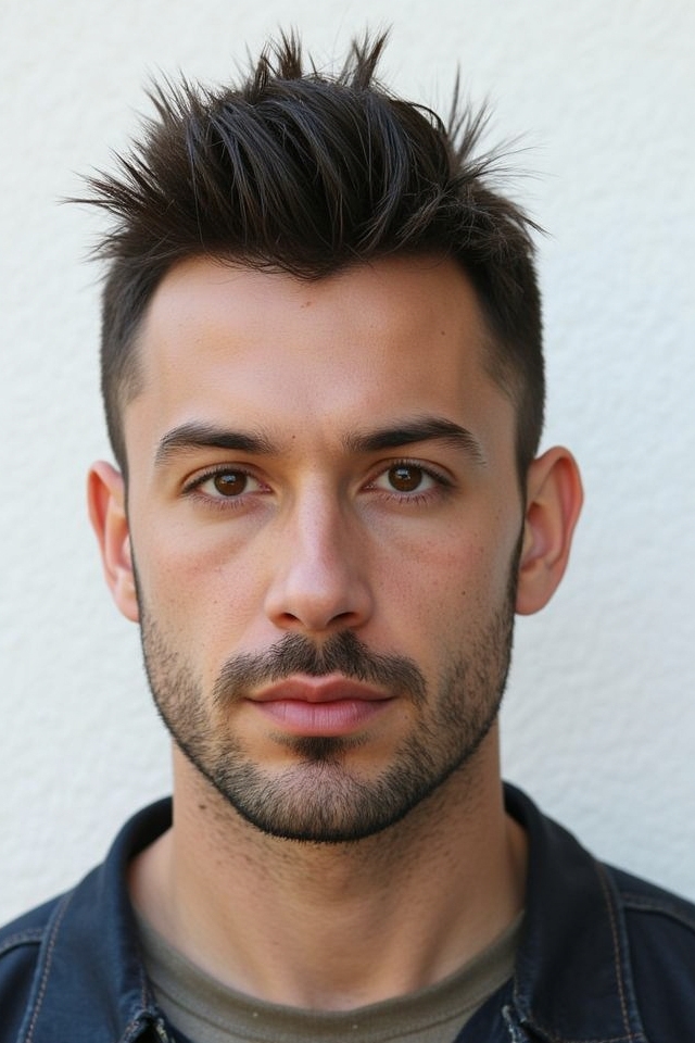 bold spiky top hairstyle