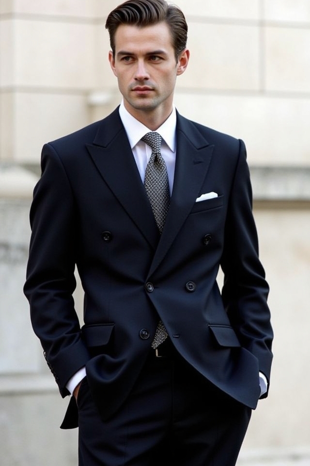 bold statement double breasted suit