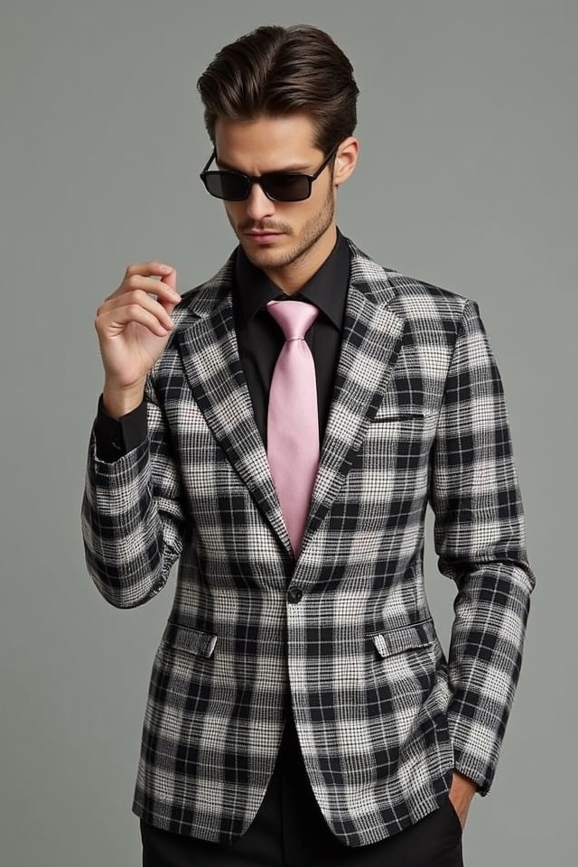 bold statement plaid blazer