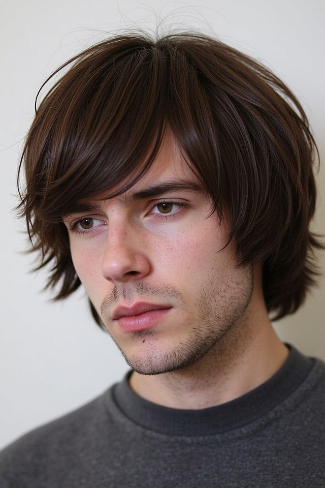 bold stylish long fringe