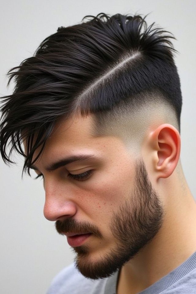 bold undercut wavy mullet
