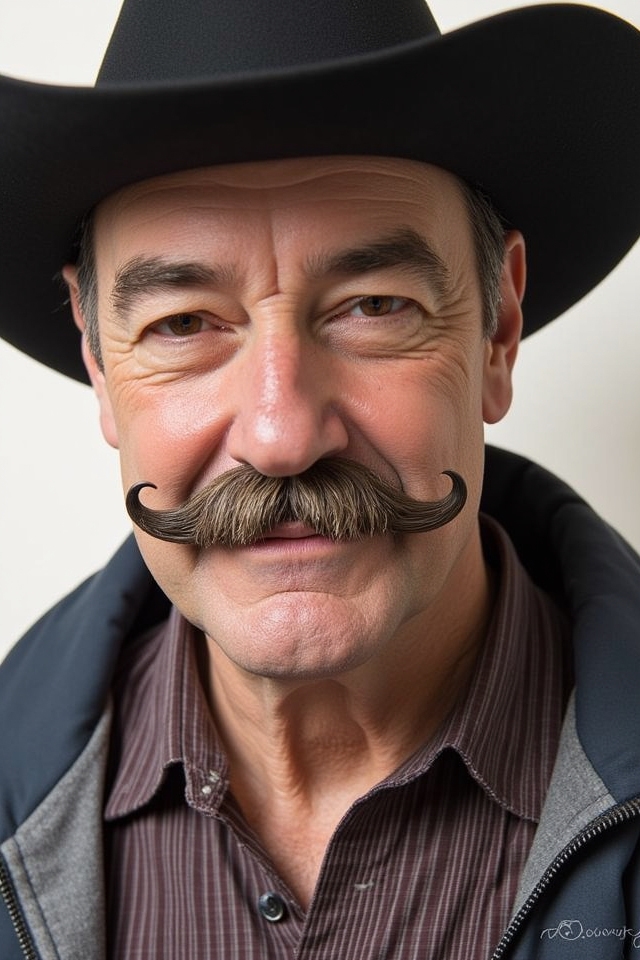 bold untamed cowboy mustache