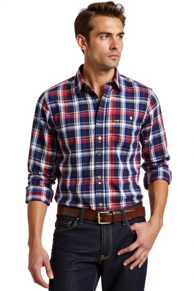 bold vibrant plaid shirt