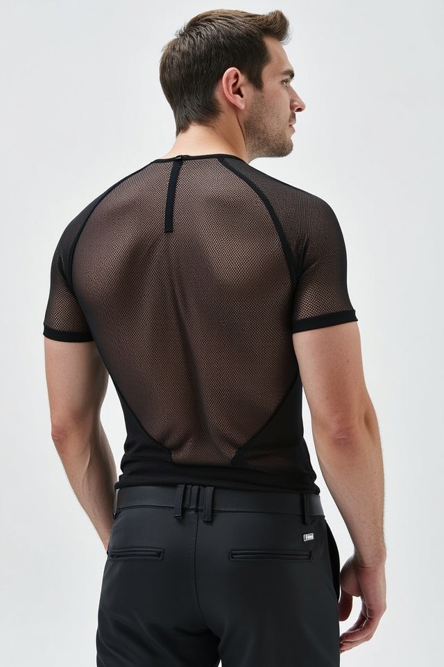 breathable mesh tapered outfit