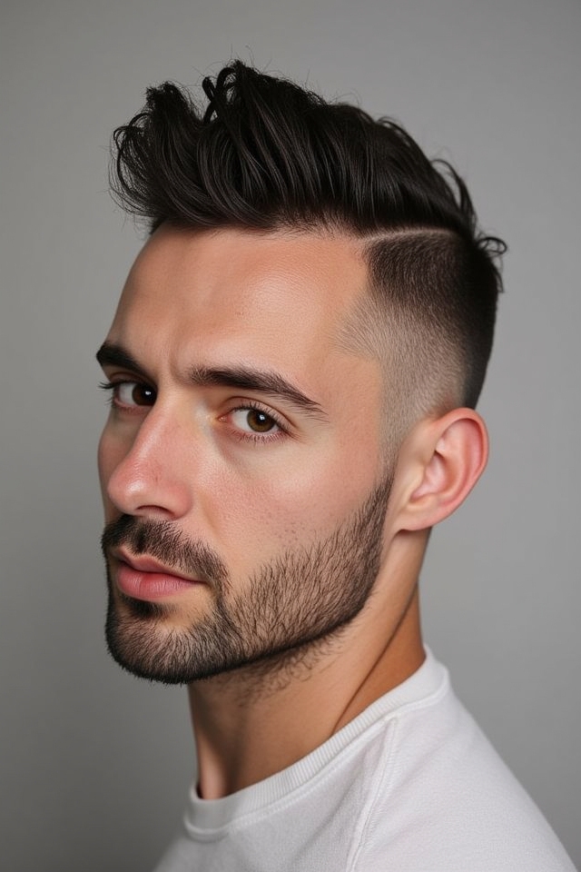brushed up structured quiff