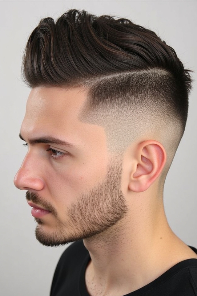 buzzed sides textured top