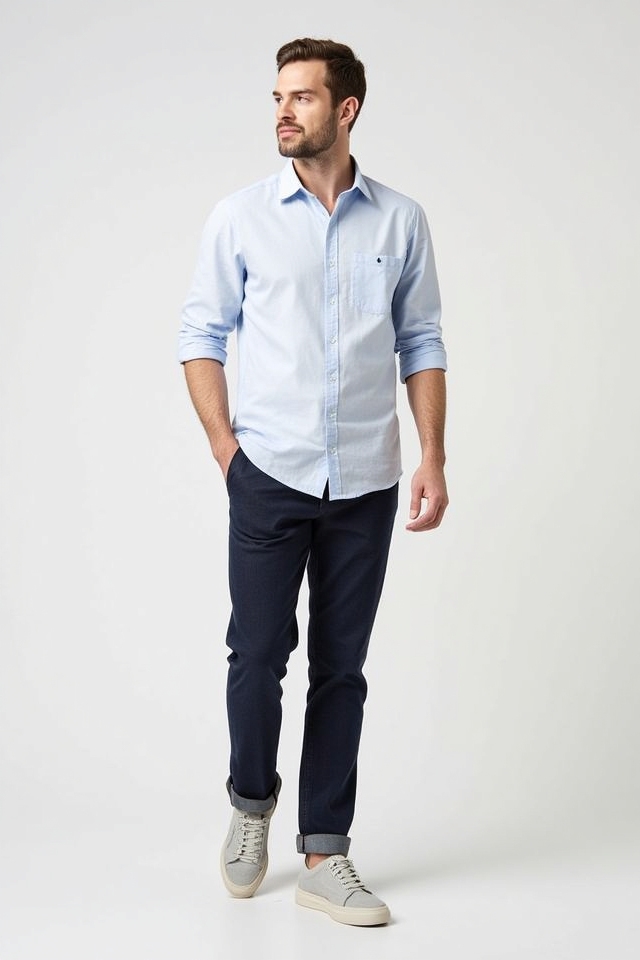 casual button down sneakers style