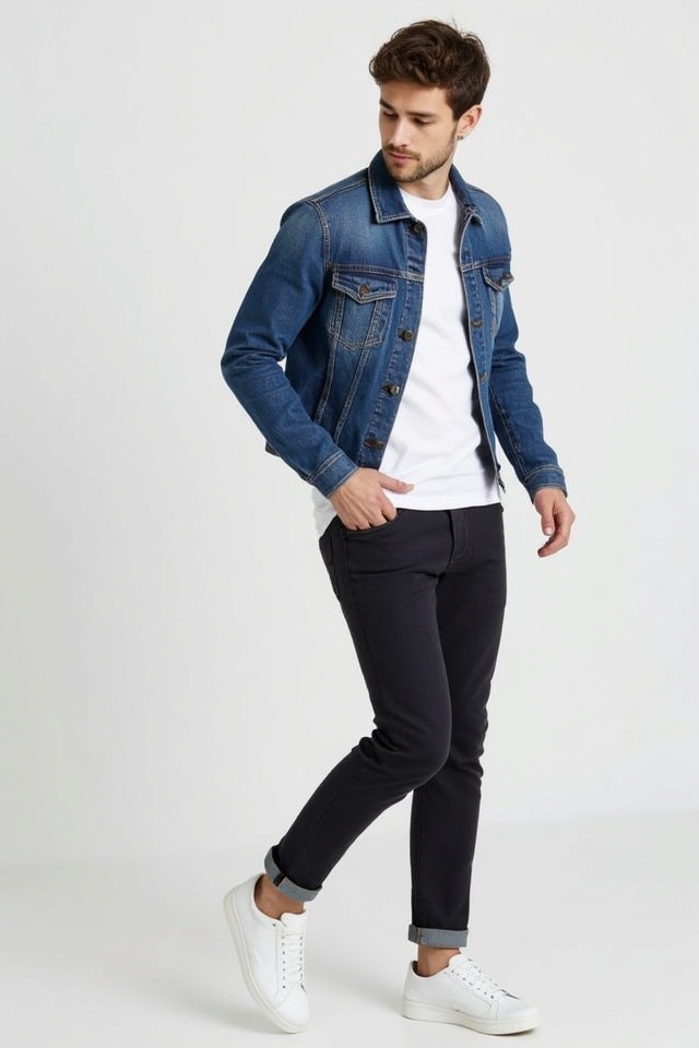 casual denim jacket combo