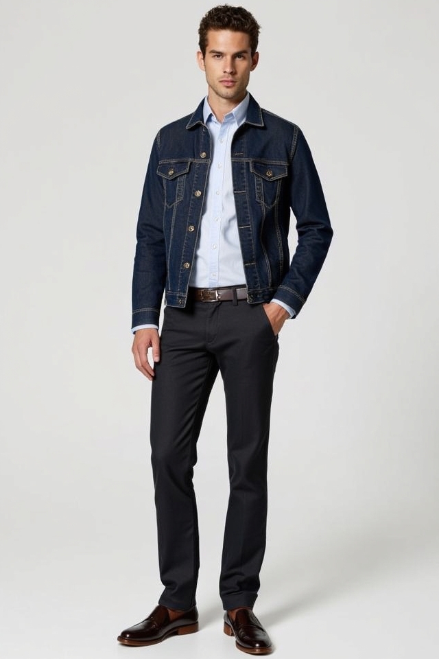 casual denim jacket outfit