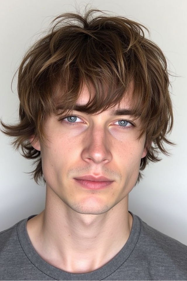 casual shaggy layers hairstyle
