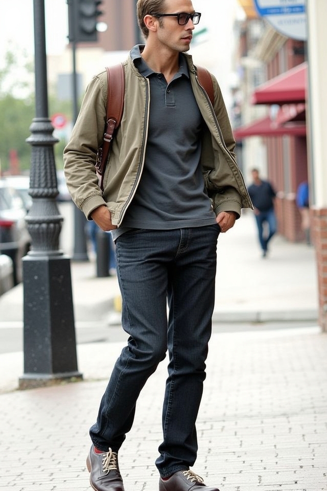 casual stylish pub ensemble