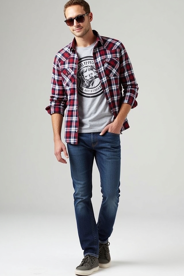 casual summer layered outfit