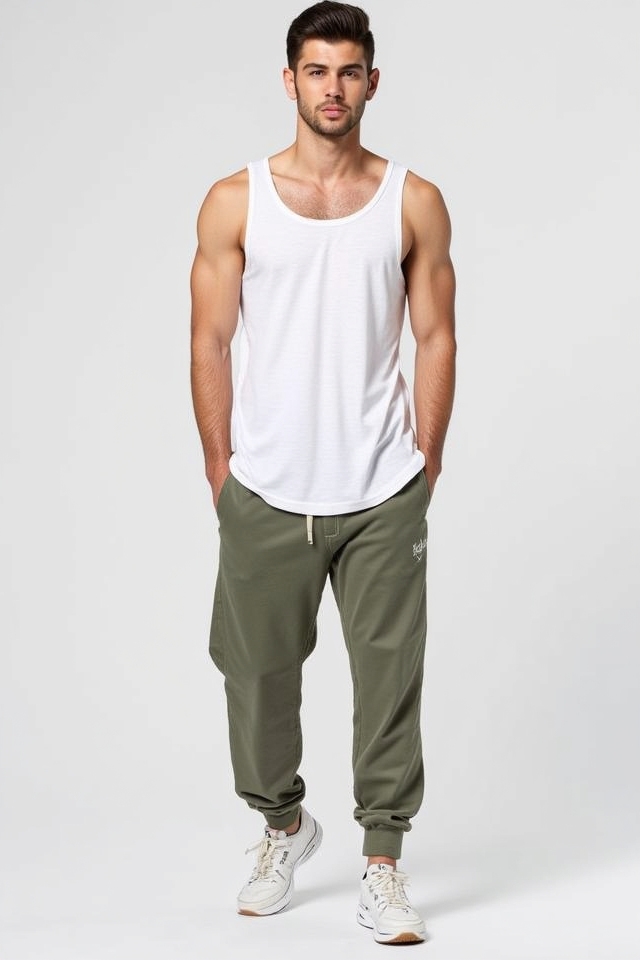 casual tank and joggers