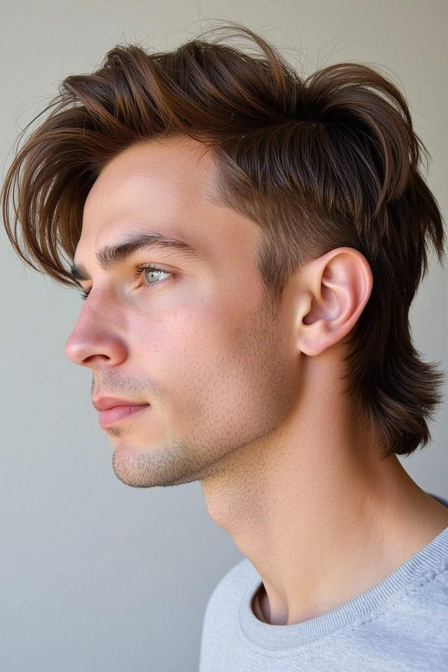 casual wavy mullet everyday