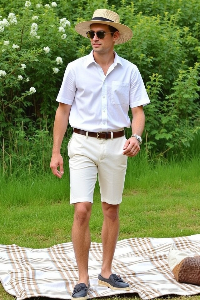 chic tailored picnic attire