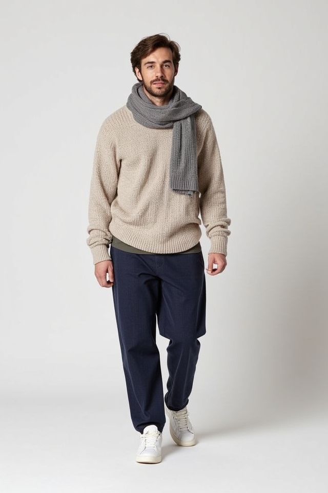 chunky sweater loose ensemble