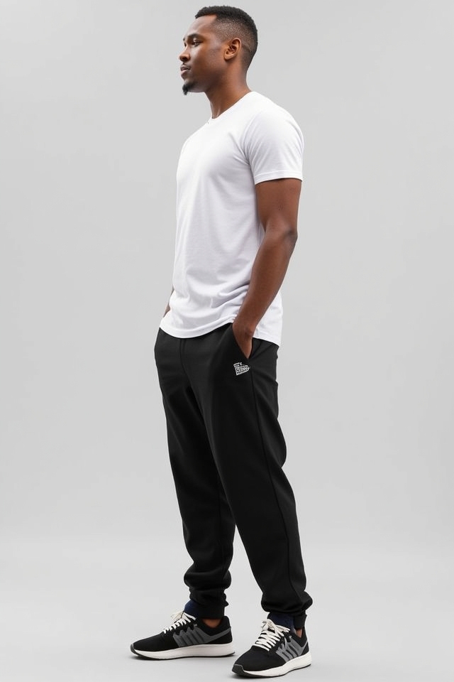 classic black jogger outfit