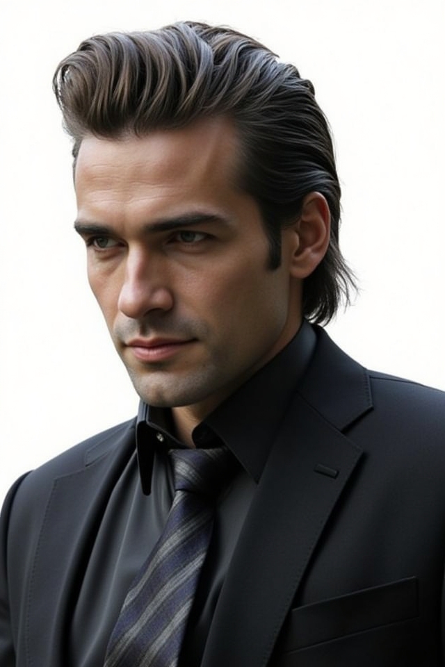 classic black suit twist