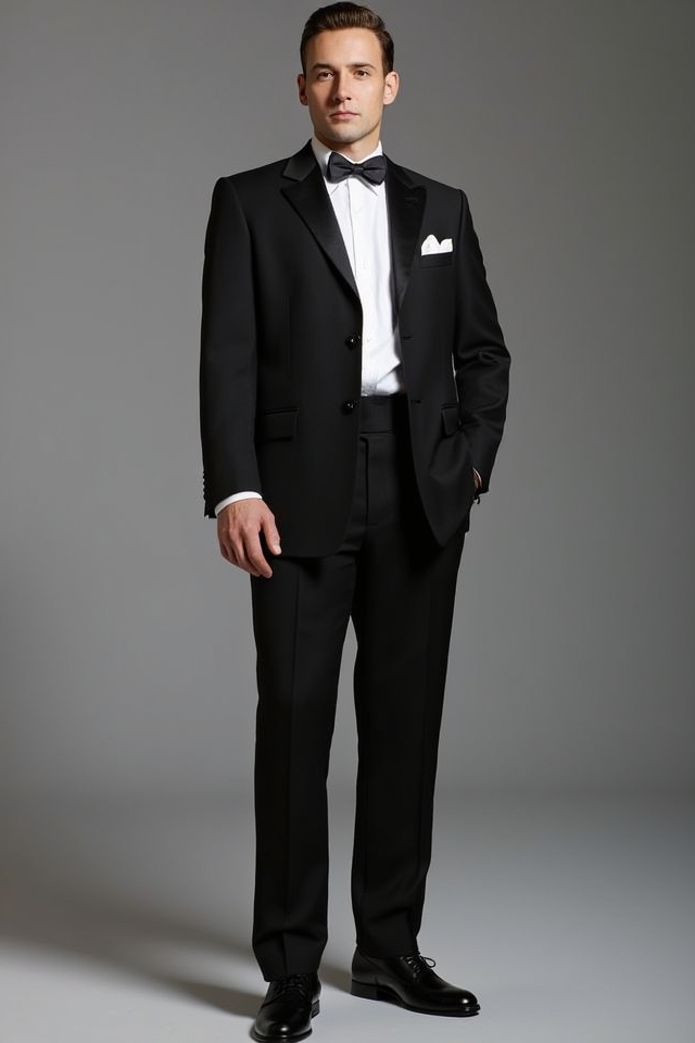 classic black tie ensemble