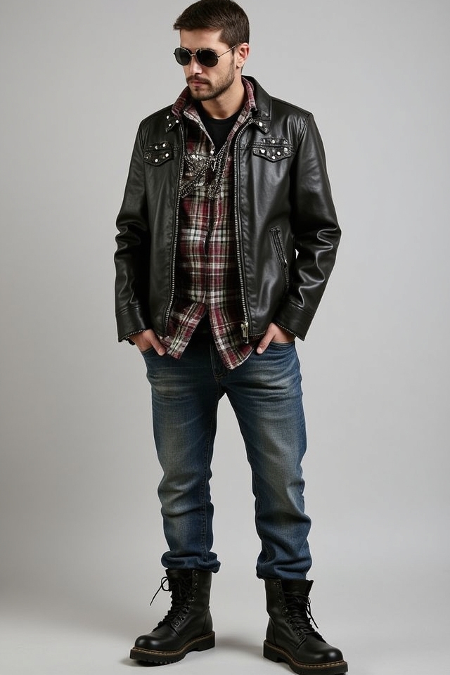 classic edgy leather style