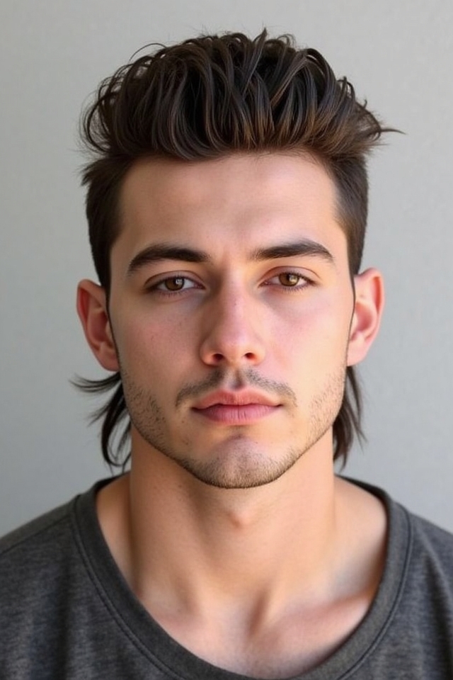 classic modern textured mullet