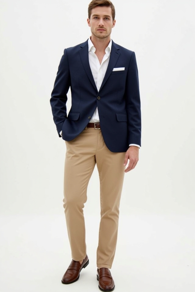 classic navy blazer combo