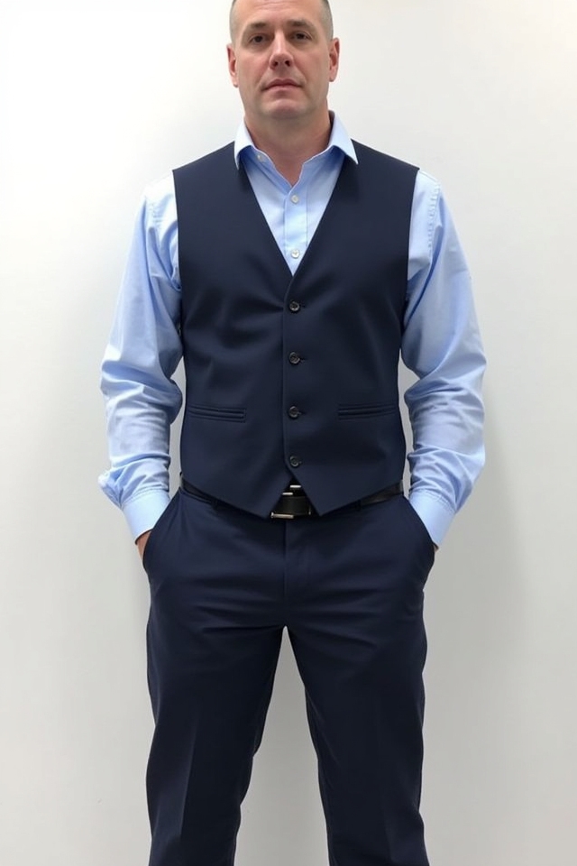 classic navy tailored wool