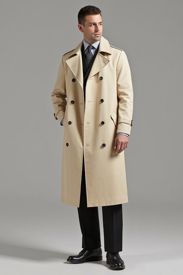 classic nude trench ensemble