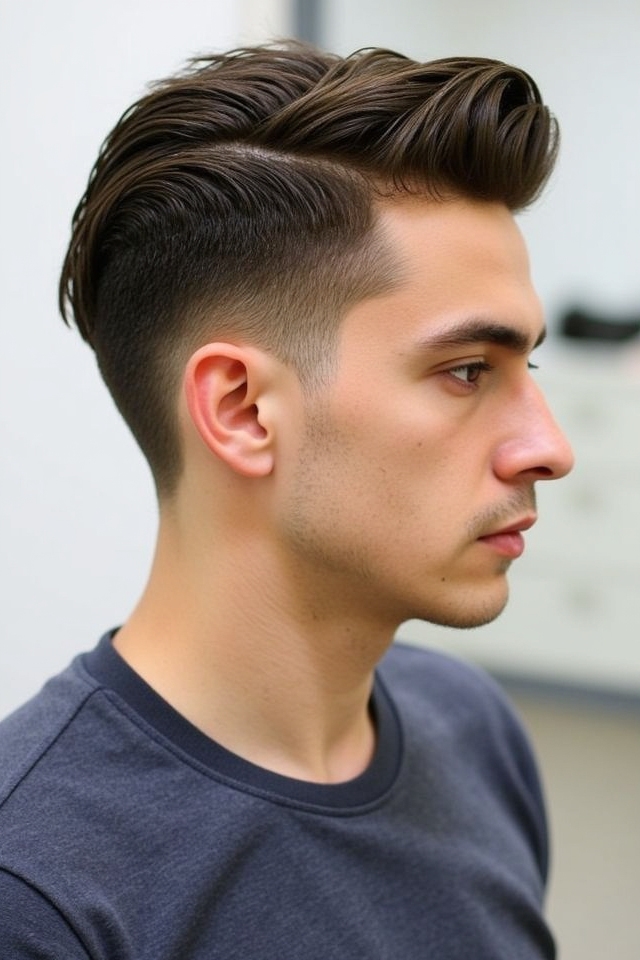 classic wavy mullet tapered