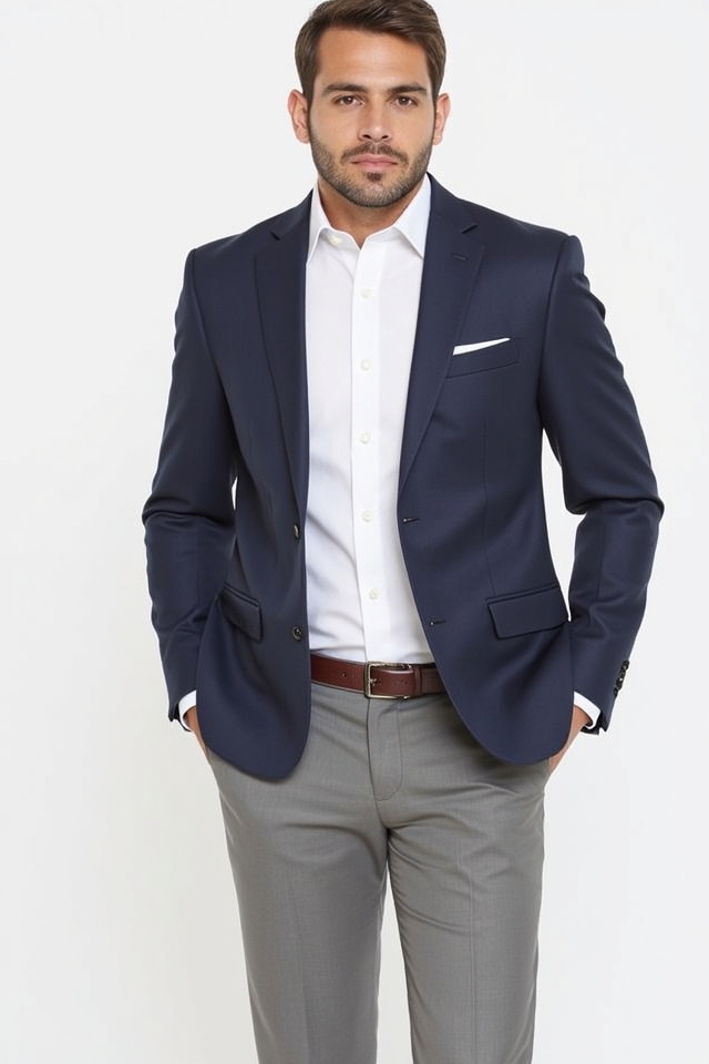 classic white button down blazer