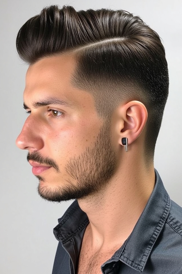 clean tapered mullet style