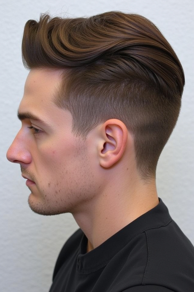 combed to one side