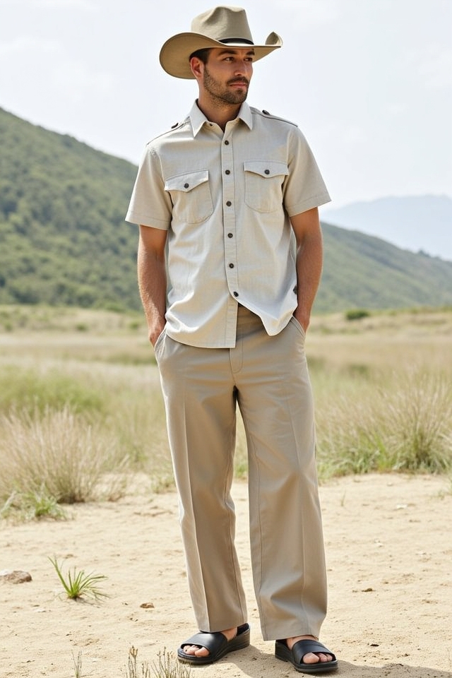 comfortable outdoor adventurewear ensemble