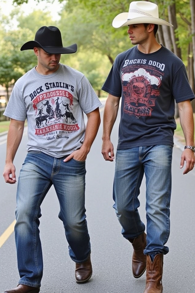 cowboy inspired graphic tees