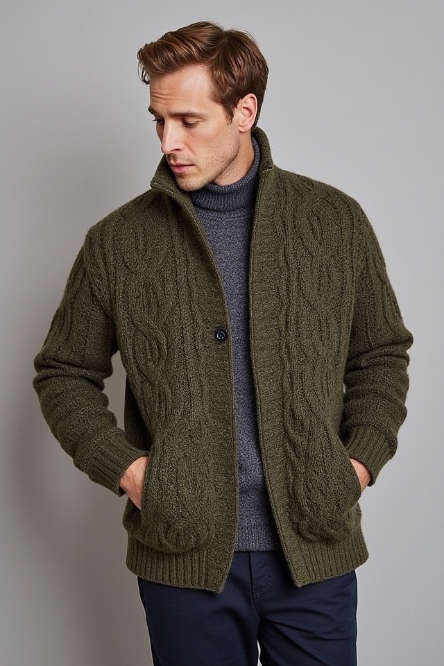 cozy earthy knitwear layers