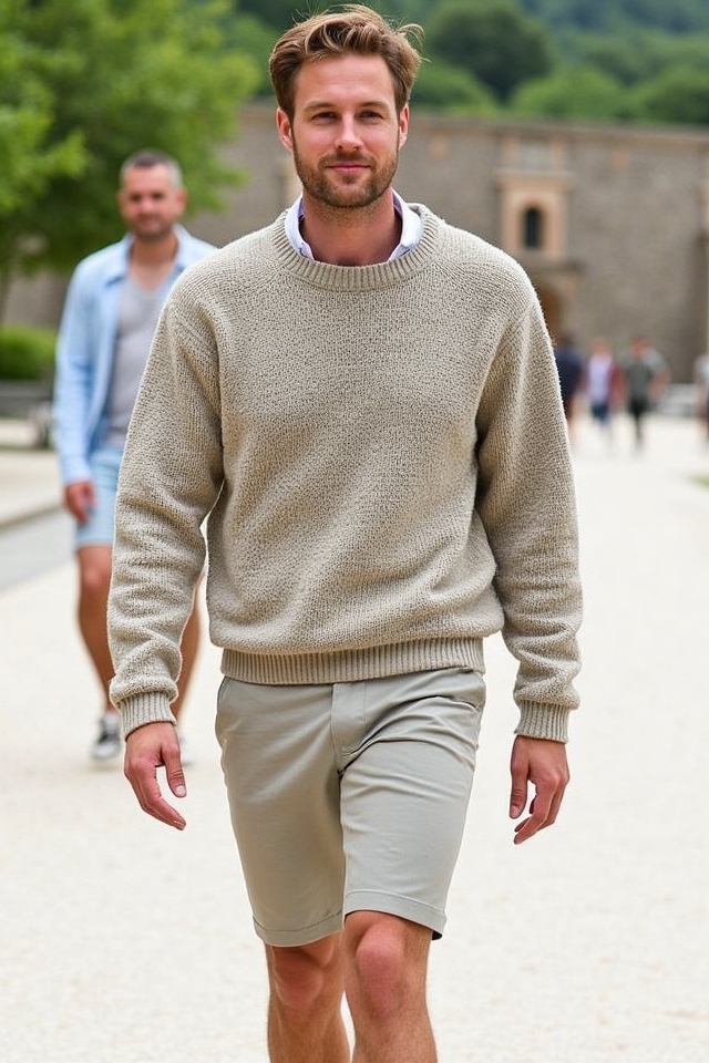 cozy sweaters stylish shorts